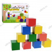 Кубики цветные из дерева "Классика" - Оборудование для детских садов "УльтРРа", Екатеринбург