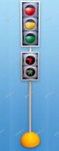 Модель транспортного светофора (три сигнала) с пешеходным переходом (стойка, основание) и магнитными элементами РНЦ-524 - Оборудование для детских садов "УльтРРа", Екатеринбург